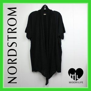 ONE A Short-sleeve Open Front Cardigan